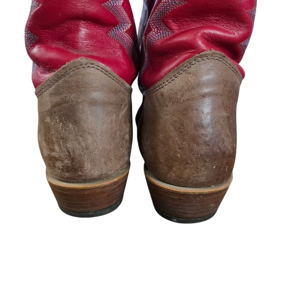 Justin Bent Rail Square Toe Western Boots Women’s 9B Leather Cowgirl Rodeo - Picture 6 of 9